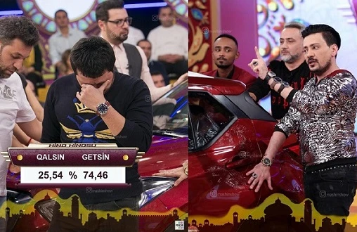 "Maşın şou"da ara qarışdı - Mənsurla Sərxan qırğına çıxdı (VİDEO)