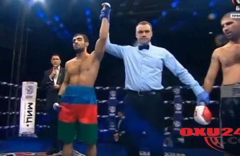 Boksçumuz ermənini darmadağın etdi - VİDEO