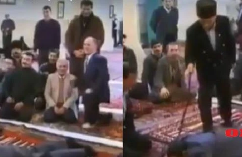 Azərbaycanda şok video! Molla məsciddə insanlara şallaq vurur