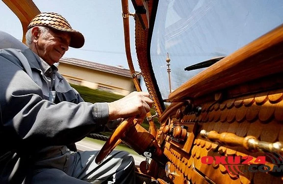 71 yaşlı pensiyaçı taxtadan maşın düzəltdi — FOTOLAR