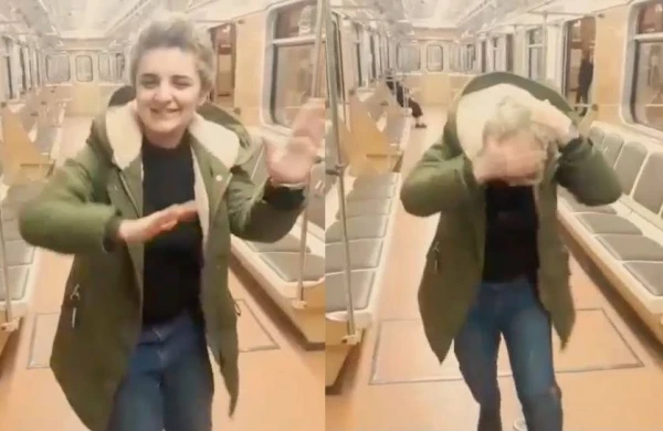 Bakı metrosunda gecə saatlarında qız görün nə etdi