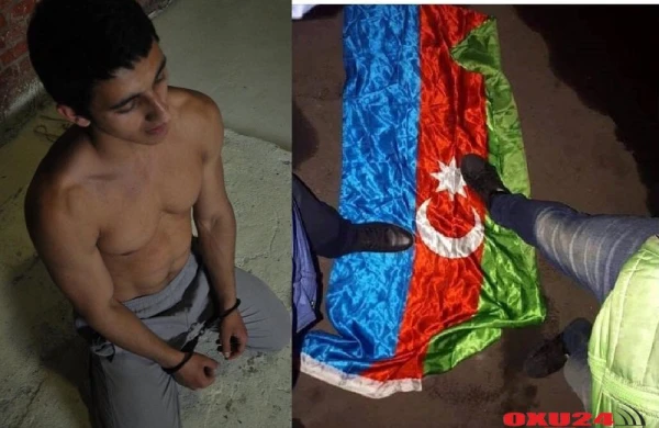Azərbaycan bayrağını təhqir edən erməni bu hala salındı