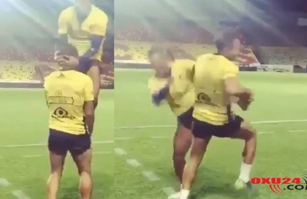 Futbolçuların məşq zamanı biabırçı görüntüsü yayıldı