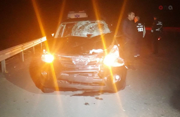 Dəhşətli qəza:Goranboyda piyada maşının altında qaldı