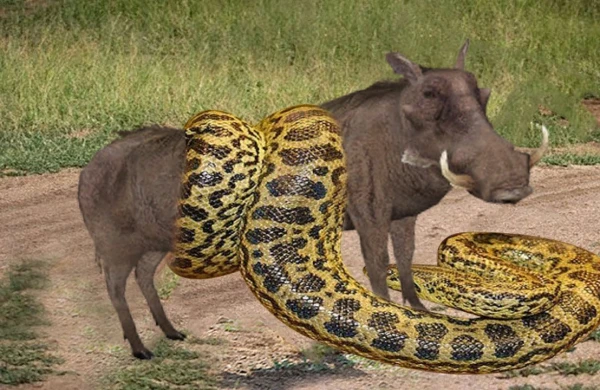 Nəhən ilan donuzları belə uddu-ŞOK görüntü