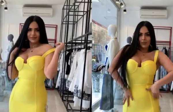 Bakıda  qızın  geyim  dükanında  ehtiraslı  görüntüsü  yayıldı