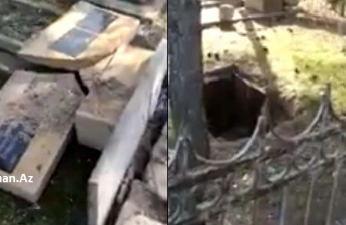 Bakıda qorxunc görüntü: Qəbirlərin arasında şişmiş qadın meyiti tapılıb