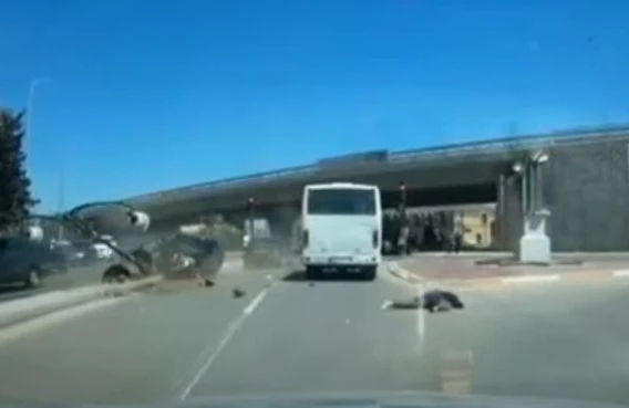 Bakıda ŞOK görüntü: Maşın dilənçini havaya uçurdu