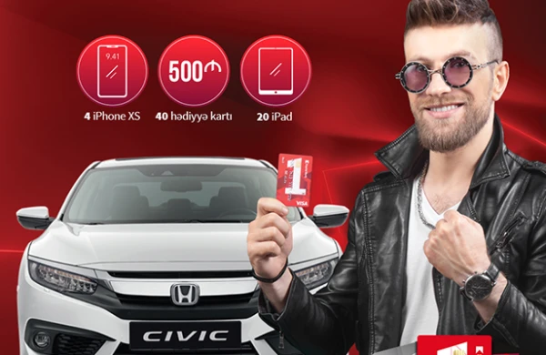 BirKart-la alış-veriş edib, Honda Civic avtomobili qazanın!