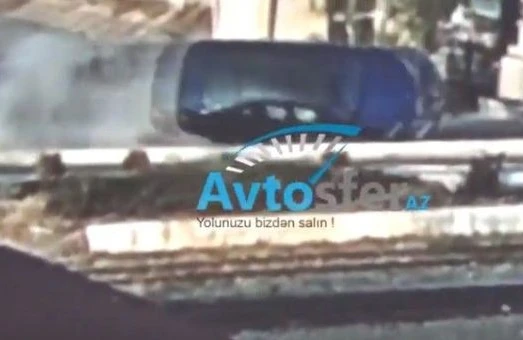 BMW belə aşdı - Bakıda ŞOK görüntü