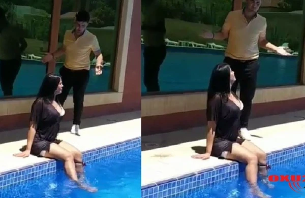 Azərbaycanlı qızın oğlanla hovuzda bu görüntüsü olay yaratdı