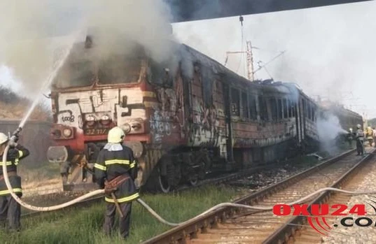 Gəncə Dəmiryolu vağzalında yanğın