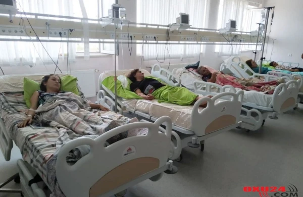 Şabranda qidadan zəhərlənənlərin 15 nəfəri xəstəxanaya yerləşdirilib .