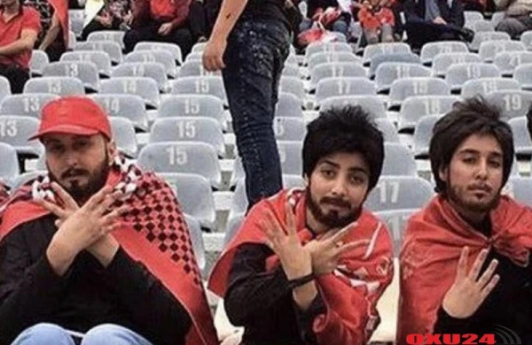 İranda süni saqqal yapışdıran 6 qız cəza alacaq - Futbol sevgisi baha başa gəldi