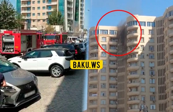 SON DƏQİQƏ! Bakıda 17 mərtəbəli binada partlayış, yanğın başladı - VİDEO