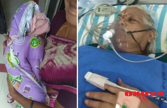 Hindistanda 73 yaşlı qadın əkiz uşaq dünyaya gətirib.