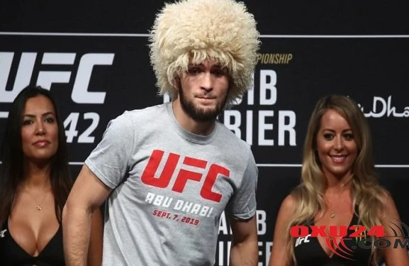 Həbib döyüş üçün tərəziyə çılpaq çıxdı — FOTOLAR