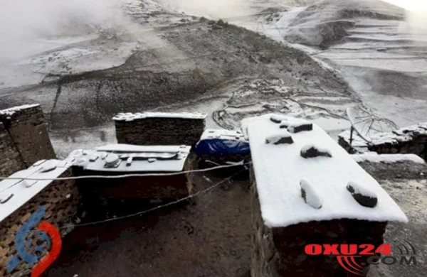 Azərbaycana qar yağdı — FOTOLAR