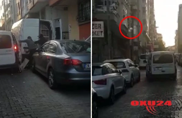 Günün günorta çağı baş vermiş hadisə kamerada