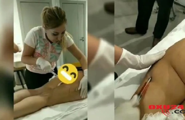Həkim canlı yayımda xəstənin piyini çıxardıb,üzünə vurdu