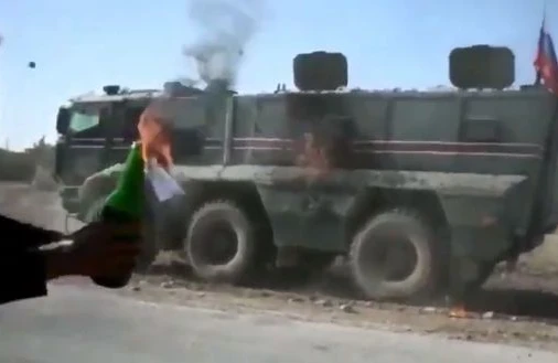 Suriyada kürdlər Rusiya hərbi texnikasını yandırdılar