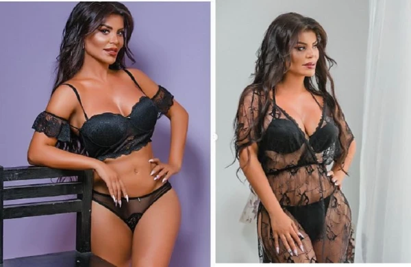 Afaq Aslanın gecə paltarında,alt paltarsız görüntüsü yayıldı