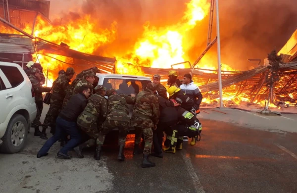 "EuroHome”da yanğının söndürülməsinə təyyarə  cəlb olunub