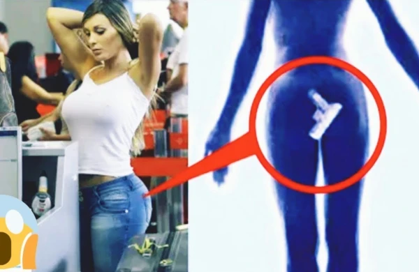 Hava limanında qadının alt paltarından çıxanlar işçiləri şoka saldı +VİDEO