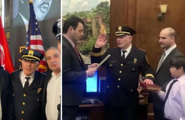 ABŞ tarixində ilk: Rəis təyin olunan türk Qurana əl basdı - VİDEO