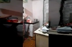 Dəhşətli görüntü: Qaz partladı,ev dağıldı