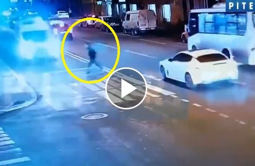 Təcili tibbi yardım maşını yolu keçən piyadanı öldürdü +VİDEO