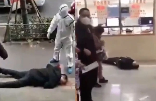 Koronovirusuna yoluxan adam itlə tutuldu -Şok kadrlar