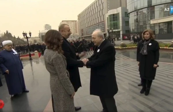 İlham Əliyev və xanımı Ayaz Mütəllibovla görüşdü - VİDEO