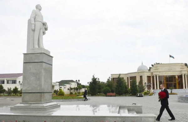 İlham Əliyev Goranboyda səfərdədir