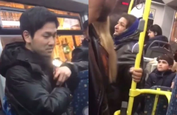 Bakıda avtobusda ŞOK: yaşlı qadın yaponu çinli zənn edib qovmağa çalışdı - VİDEO