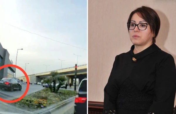 İcra başçısının maşını "protiv" getdi: Yol polisi görüb "çest" verdi - VİDEO