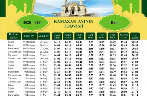 Ramazanın 9-cu gününün duası, imsak və iftar vaxtı