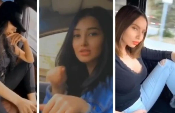 Ayağını qaldırıb maşın sürən modellərdən təhlükəli görüntülər - VİDEO