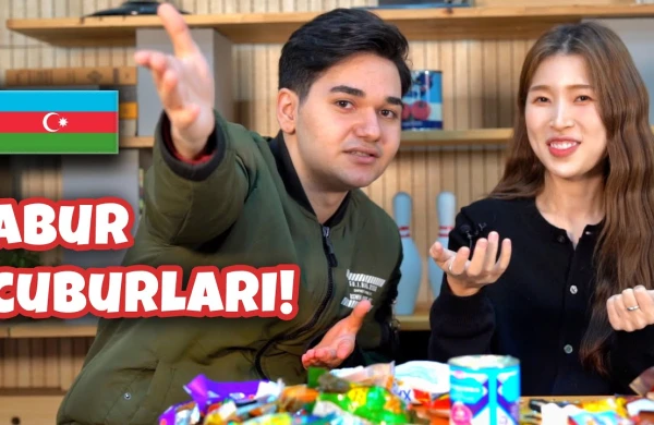Koreyalı qıza Azərbaycan halvası verdilər,görün nə etdi