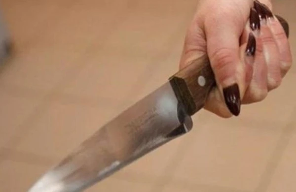 Bakıda qadın oğlunu bölməyə aparan polisi bıçaqla yaraladı