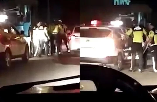 Polislər vətəndaşı yolun ortasında ölümcül döydü - GİZLİ ÇƏKİLMİŞ VİDEO