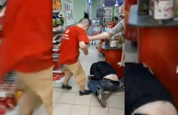 Küçədə dəhşət: Sərxoş kişi döyüldü (18+VİDEO)