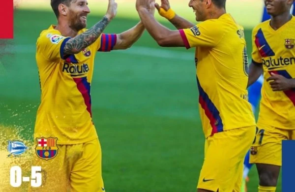"Alaves" - "Barselona" oyununda 5 qol vuruldu