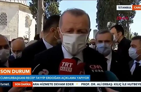 Türkiyə Prezidenti: “Cümə namazında 350 min nəfər iştirak edib” - VİDEO