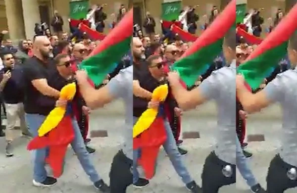 Azərbaycan bayrağına tüpürən ermənini görün nə hala saldılar  —  ANBAAN VİDEO