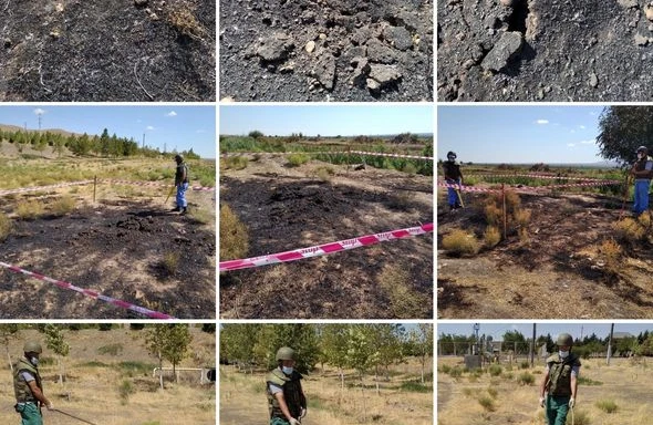 Füzulidə partlayış: ANAMA hadisə yerindən 130 qram partlayıcı maddə aşkarladı - FOTO
