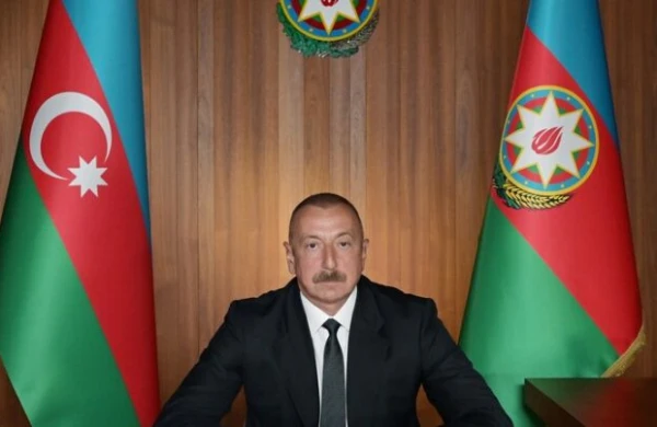 İlham Əliyev dövlət və hökumət başçılarının toplantısında çıxış edib
