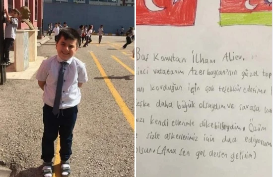 Türkiyəli uşaq İlham Əliyevə yazdığı məktubla KÖVRƏLTDİ: "Gəl desən, gələrəm..." - FOTO