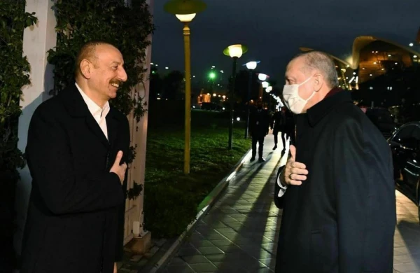 İlham Əliyev və Rəcəb Tayyib Ərdoğan birgə şam ediblər  - VİDEO