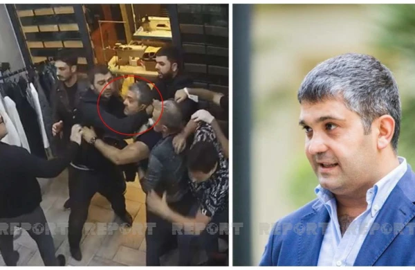Bakıda məşhur şəxs mağazada sahibkarı döydü - ANBAAN VİDEO
